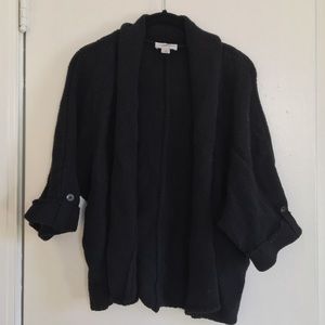 Black cotton chunky LOFT sweater cardigan